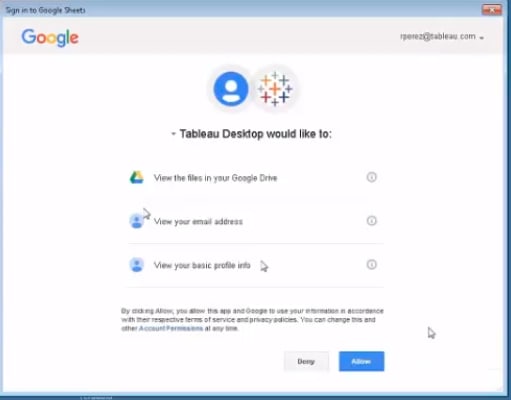 Connecting Google Sheets to Tableau.